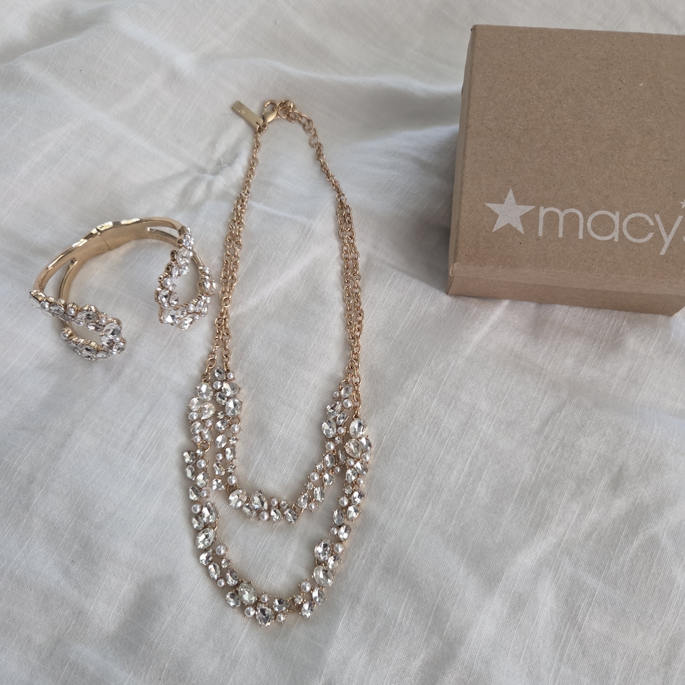 Macy's Gold Necklace with Silver Accents